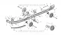 FIXATION RAIL SUSPENSION   S03NK7CS/A S03NL7CS/A S03NK8CS/A S03NL8CS/A S03NM8CS (4978037803B09) pour Polaris 700 RMK 144 de 2003