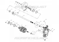 SYSTÈME DE TRANSMISSION   S03NK7CS/A S03NL7CS/A S03NK8CS/A S03NL8CS/A S03NM8CS (4978037803B14) pour Polaris 700 RMK 144 de 2003