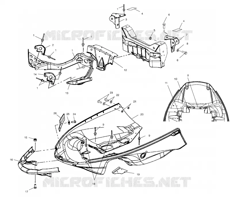 NOSEPAN - S03NT7DS (4978137813A08) Polaris SNOWMOBILES 800 2003 800 FRONTIER TOURING  800 FRONTIER TOURING