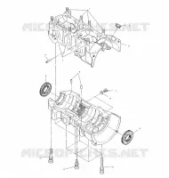 CARTERS MOTEUR   S02ND4BS (4970417041C006) pour Polaris 500 CLASSIC de 2002