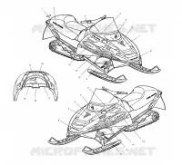 EMBLEMES   S02ND4BS (4970417041A010) pour Polaris 500 CLASSIC de 2002