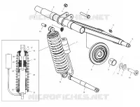 BRAS DE SUSPENSION ARRIERE (M 10)   S02NE6ES (4973427342C01) pour Polaris 600 XC SP de 2002