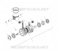 PISTON ET VILEBREQUIN   S02NP6ES/S02NE6ES (4973427342D09) pour Polaris 600 XC SP de 2002