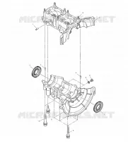 CARTERS MOTEUR   S02LT3AS (4968436843B13) pour Polaris INDY 340 TOURING de 2002