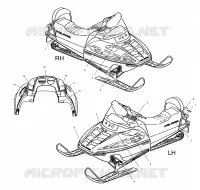 EMBLEMES   S02LT3AS (4968436843A09) pour Polaris INDY 340 TOURING de 2002