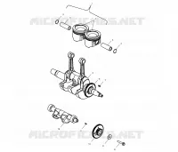 PISTON ET VILEBREQUIN   S02NT7DS (4970727072C08) pour Polaris 800 INDY FRONTIER de 2002