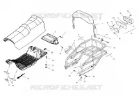 SIEGE ET PORTE BAGAGES ARRIERE   S02NT7DS (4970727072A04) pour Polaris 800 INDY FRONTIER de 2002