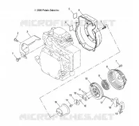 LANCEUR/CARTERS REFROIDISSEMENT   S01WB1AS (4997579757B07) pour Polaris 120 XC SP de 2001