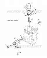 PISTON ET VILEBREQUIN   S01WB1AS (4997579757B03) pour Polaris 120 XC SP de 2001