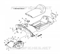 SIEGE ET RESERVOIR   S01WB1AS (4997579757A04) pour Polaris 120 XC SP de 2001