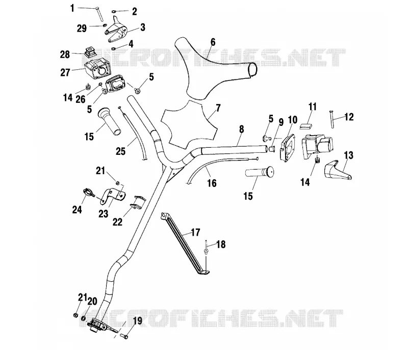 GUIDON ET COMMODOS - S01WB1AS (4961266126A009) Polaris SNOWMOBILES 120 2001 120 XC SP  120 XC SP