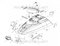 CAPOT   S01ST4BS (4960786078A009) pour Polaris 500 CLASSIC TOURING de 2001