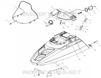 CAPOT   S01ST4BS (4960786078A010) pour Polaris 500 CLASSIC TOURING de 2001