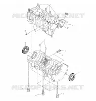 CARTERS MOTEUR   S01ST4BS (4960786078C006) pour Polaris 500 CLASSIC TOURING de 2001