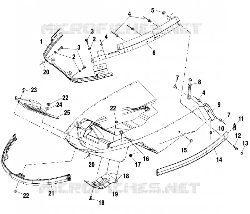 NOSEPAN - S01SR5AS (4960386038A005) Polaris SNOWMOBILES 500 2001 500 RMK 136  500 RMK 136