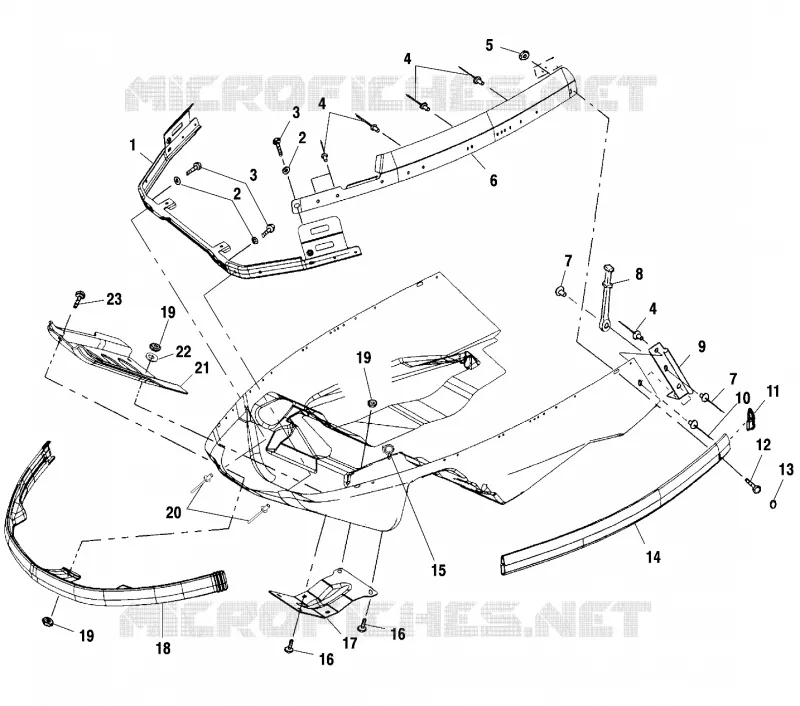 NOSEPAN - S01SM7AS (4960536053A005) Polaris SNOWMOBILES 700 2001 700 RMK 144  700 RMK 144