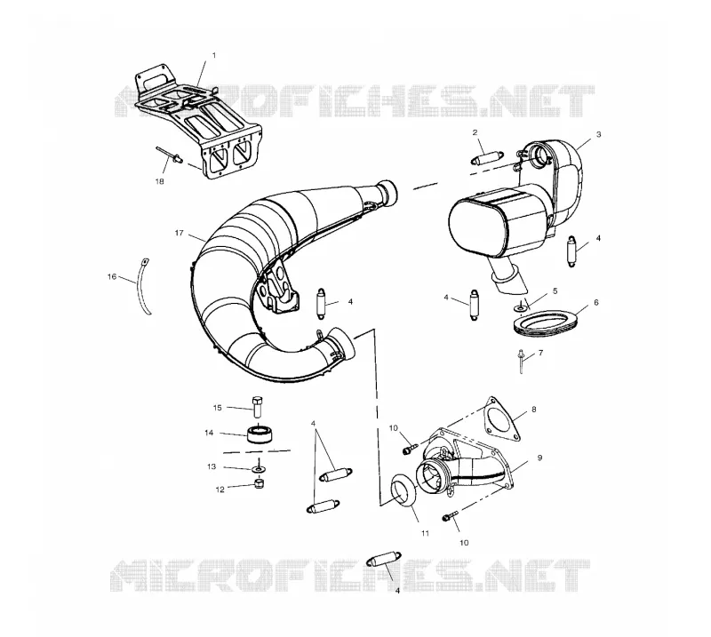 ECHAPPEMENT - S01NP7AS (4960906090C004) Polaris SNOWMOBILES 700 2001 700 XC SP  700 XC SP