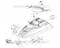 CAPOT   S01SM8BS (4961446144A008) pour Polaris 800 RMK 144 de 2001