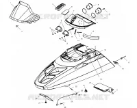 CAPOT   S01SM8BS (4961446144A009) pour Polaris 800 RMK 144 de 2001