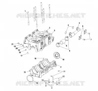 CARTERS MOTEUR   S01SM8BS (4961446144C005) pour Polaris 800 RMK 144 de 2001