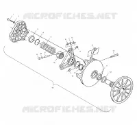 EMBRAYAGE DE TRANSMISSION   S01SM8BS (4961446144B014) pour Polaris 800 RMK 144 de 2001