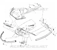 NOSEPAN   S01SM8BS (4961446144A006) pour Polaris 800 RMK 144 de 2001