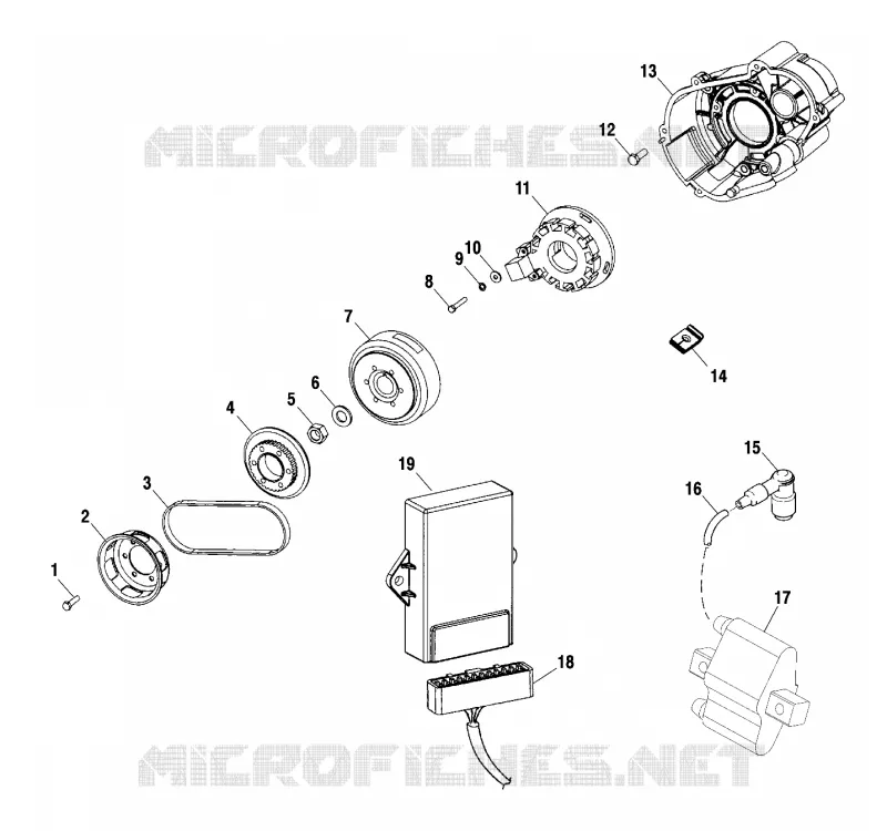 STATOR - S01SM8BS (4961446144C011) Polaris SNOWMOBILES 800 2001 800 RMK 144  800 RMK 144