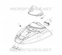 CAPOT   S00WB1AS (4956195619A008) pour Polaris 120 XCR de 2000