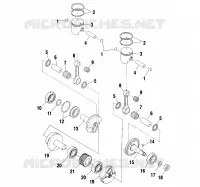 PISTON ET VILEBREQUIN   S00NX4FS (4956165616C010) pour Polaris 440 XCF EDGE de 2000