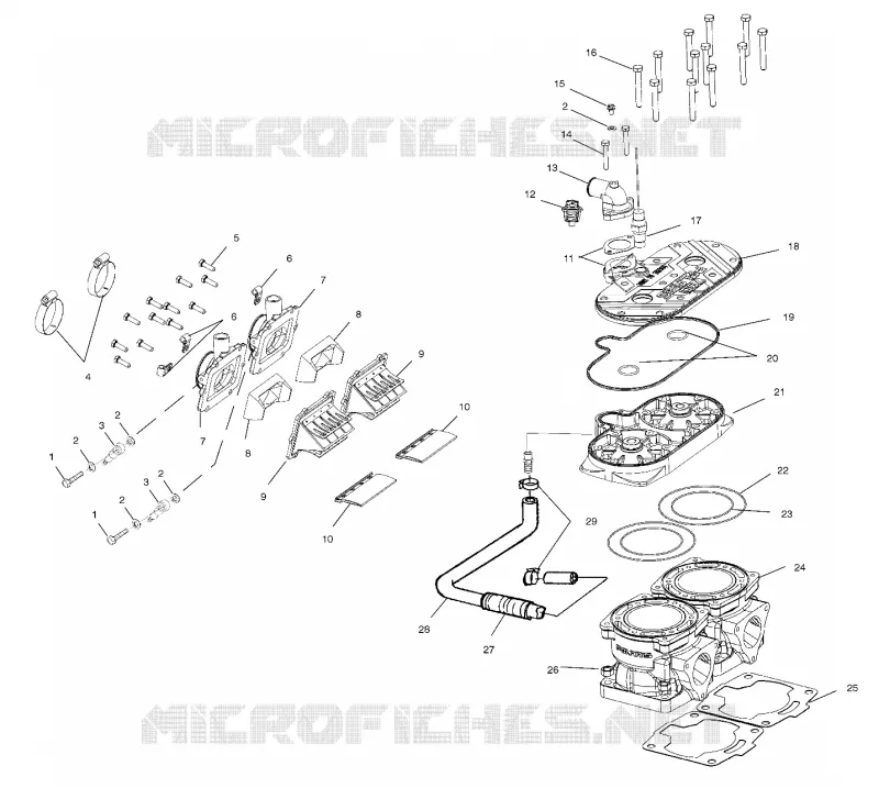 CYLINDRE - E99SS7AU (4948514851C011) Polaris SNOWMOBILES 700 1999 SKS  700 SKS - 099SS7AS
