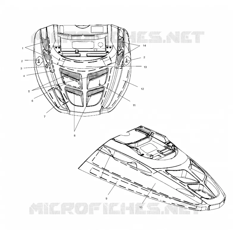 CAPOT - FOAM/FOIL - E99SS6DU (4948484848a012) Polaris SNOWMOBILES 600 1999 SKS  EUROPEAN 600 SKS - E99SS6DU