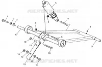 BRAS DE SUSPENSION AVANT   099ST4DS (4950445044B010) pour Polaris TOURING de 1999