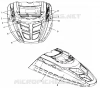 CAPOT   FOAM/FOIL   099ST4DS (4950445044a011) pour Polaris TOURING de 1999