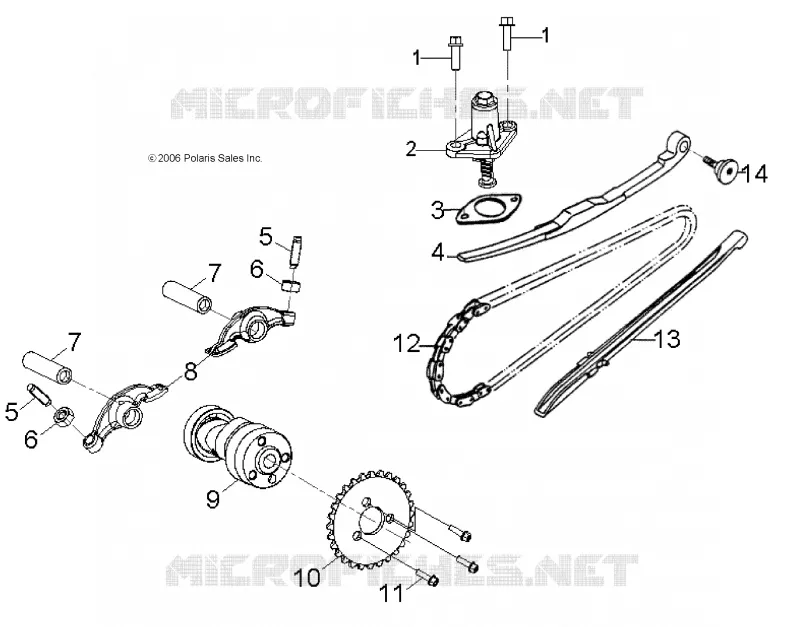 CHAINEE DE DISTRIBUTION - A12KA05AD/AF (49ATVCAMCHAINE07OTLW90) Polaris OUTLAW 50 2012 OUTLAW 50  OUTLAW 50