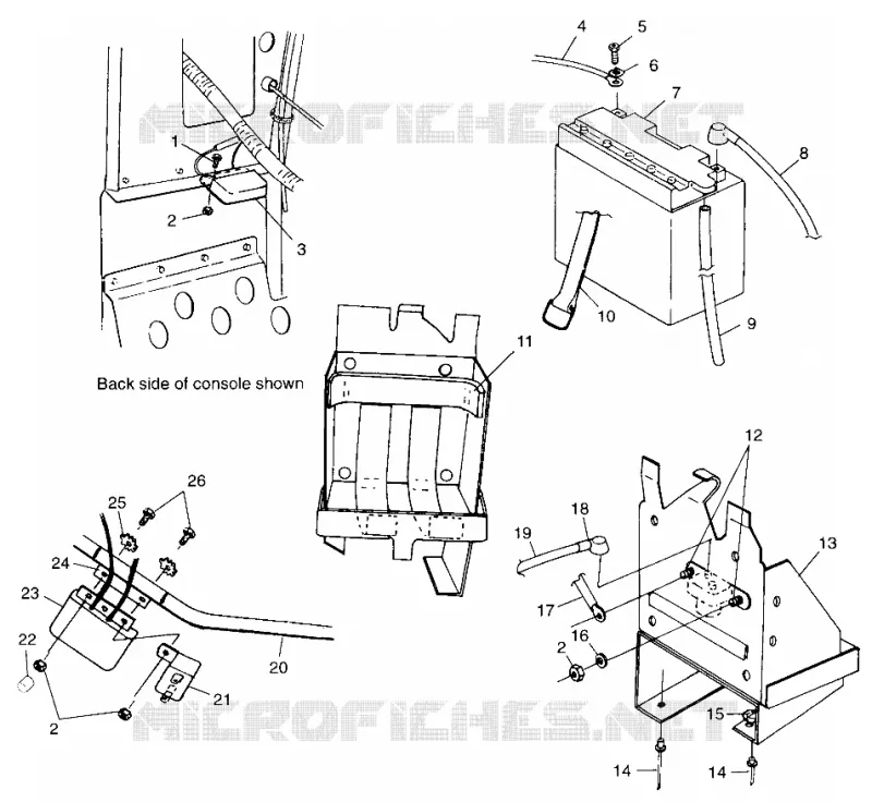 SUPPORT BATTERIE - 099ET6ASA (4948384838c005) Polaris SNOWMOBILES autre 1999 TOURING  XLT TOURING - 099ET6AS