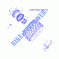 ROUES, REAR   A12PB20AF (49ATVROUEREAR10PHX) pour Polaris PHOENIX 200 de 2012