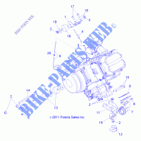 MOTEUR, MOUNTING   A12NG50AA (49ATVMOTEURMTG12SCRAM) pour Polaris SCRAMBLER 500 4X4 de 2012