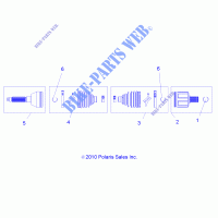 SYSTÈME DE TRANSMISSION, CARDAN AVANT   A12NG50FA (49ATVSHAFTDRIVE11SCRAMI) pour Polaris SCRAMBLER 500 4X4 INTL de 2012