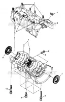 CARTERS MOTEUR 500 EFI 0973774 (4938423842C005) pour Polaris OTHERS de 1997