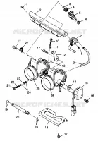 CORPS DE PAPILON 500 EFI 0973774 (4938423842C013) pour Polaris OTHERS de 1997