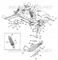 SUSPENSION AVANT  AND SKI 500 EFI 0973774 (4938423842A013) pour Polaris OTHERS de 1997