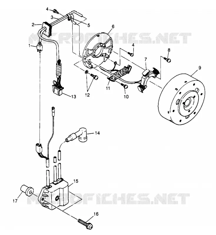 STATOR 500 0972764, EUROPEAN 500 E972764, 500 SKS 0972564, EUROPEAN 500 SK (4938393839D007) Polaris SNOWMOBILES 500 1997 SKS  500 SKS - 0972564
