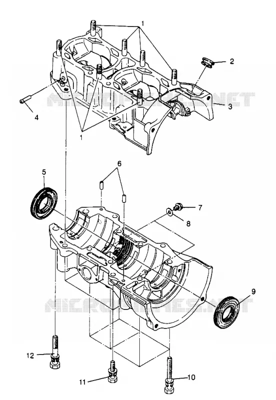CARTERS MOTEUR 500 0972764,  EUROPEAN 500 E972764,  500 SKS 0972564, EUROPEAN 50 (4938393839C014) Polaris SNOWMOBILES 500 1997 INDY  EURO 500 INDY - E972764