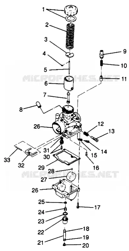 CARBURATEUR LITE GT 0973133 AND EUROPEAN LITE GT E973133 (4938253825C006) Polaris SNOWMOBILES autre 1997 OTHERS  LITE GT - 0973133