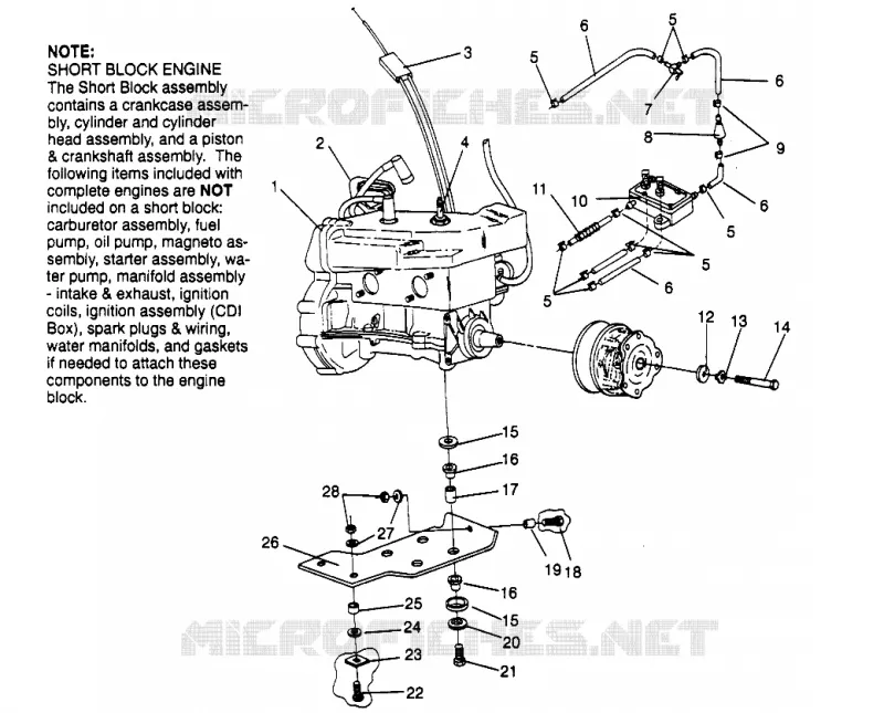 SUPPORT MOTEUR LITE 0963433, EURO LITE E963433 and LITE DELUXE 0963431 (4931663166B014) Polaris SNOWMOBILES autre 1996 OTHERS  LITE DELUXE - 0963431