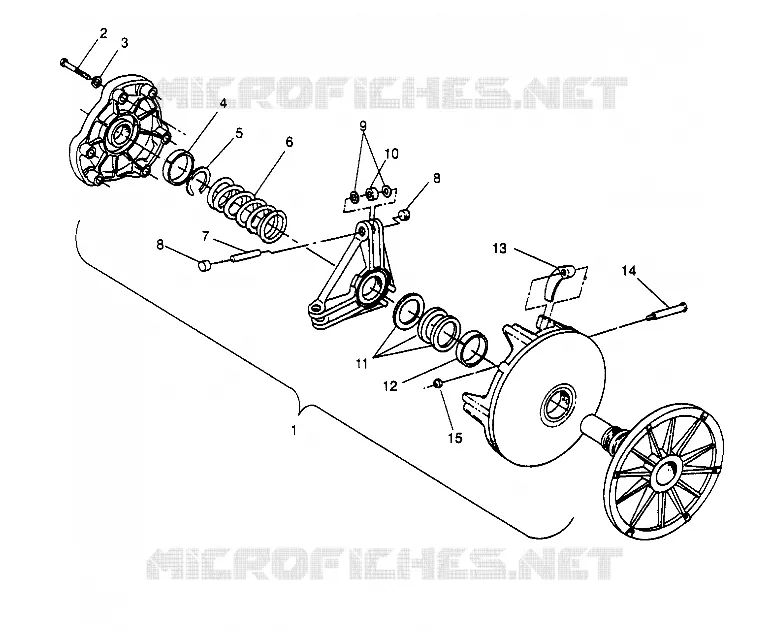 EMBRAYAGE DE TRANSMISSION SPORT 0960443, SPORT TOURING 0960243  AND EUROPEAN SPORT TOURI (4932223222C005) Polaris SNOWMOBILES autre 1996 OTHERS  SPORT - 0960443