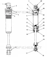 AMORTISSEUR FOX   IFS LH, RH Storm 0965782, Storm SKS 0965582,  Euro Storm E96578 (4931593159C005) pour Polaris STORM de 1996