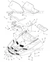 CAPOT   E965782 (4931593159A012) pour Polaris STORM de 1996