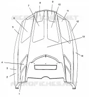 CAPOT   FOAM/FOIL Storm 0965782, Storm SKS 0965582,  Euro Storm E965782, Eur (4931593159B002) pour Polaris STORM de 1996