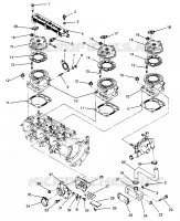 CYLINDRE ET COLLECTEUR ASSEMBLY Storm 0965782, Storm SKS 0965582, Euro Storm (4931593159D001) pour Polaris STORM de 1996